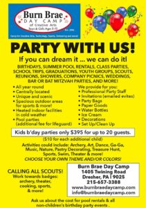 Elementary Connections Digital Edition advertisement for Burn Brae Day Camp