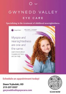 Elementary Connections Digital Edition advertisement for Gwynedd Valley Eye Care