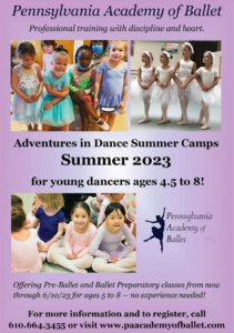 Elementary Connections Digital Edition advertisement for Pennsylvania Academy of Ballet
