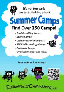 Elementary Connections Digital Edition Summer Camps Advertisement