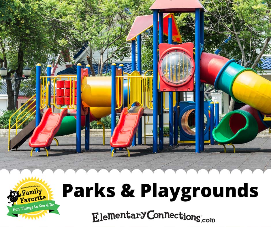 Elementary Connections Parks & Playgrounds graphic with playground